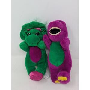Vintage Barney & Baby Bop Plush  Doll Barney and Friends Dinosaur Plush 1994
